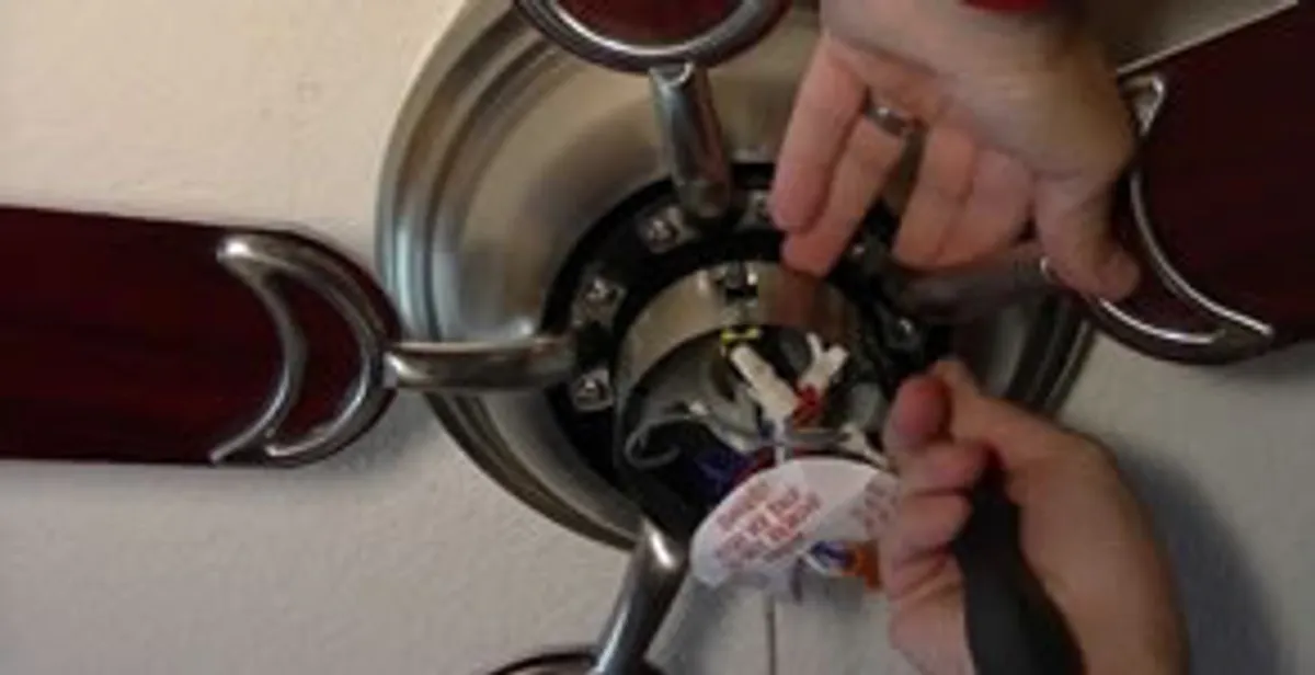 Ceiling fan installation with electrical wiring and mounting by professional electrician in Chico, CA