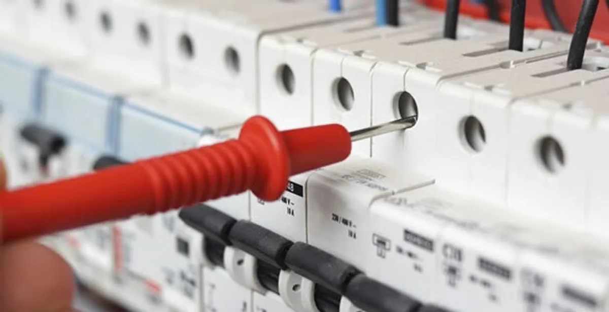 Electrical contractor testing circuit breakers during electrical repair in Butte City, CA