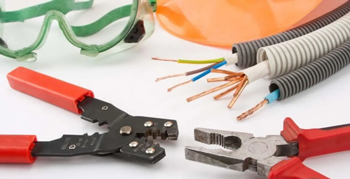 Electrical wiring repair with professional tools and safety equipment in Butte City, CA