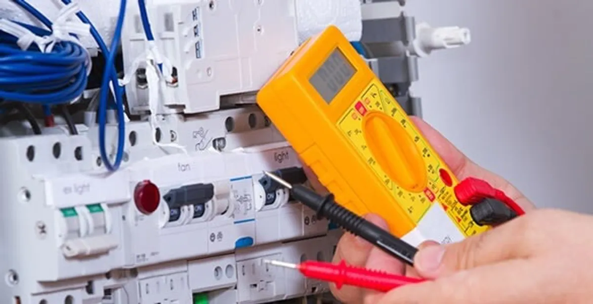 Residential electrician testing home electrical panel for safety and performance in Chico, CA