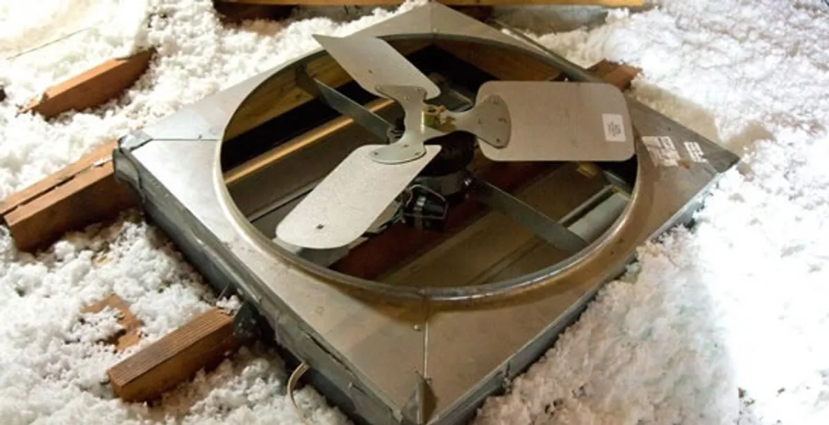 whole house fan installation services with attic-mounted ventilation unit in Chico, CA